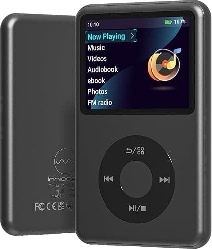 1TB Mp3 Player with Bluetooth Y1 Portable Music Digital Players Supports Playlist Audiobook Video Nice Gadget for Kids Black